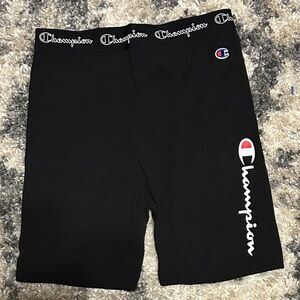 Champion Black Logo Shorts